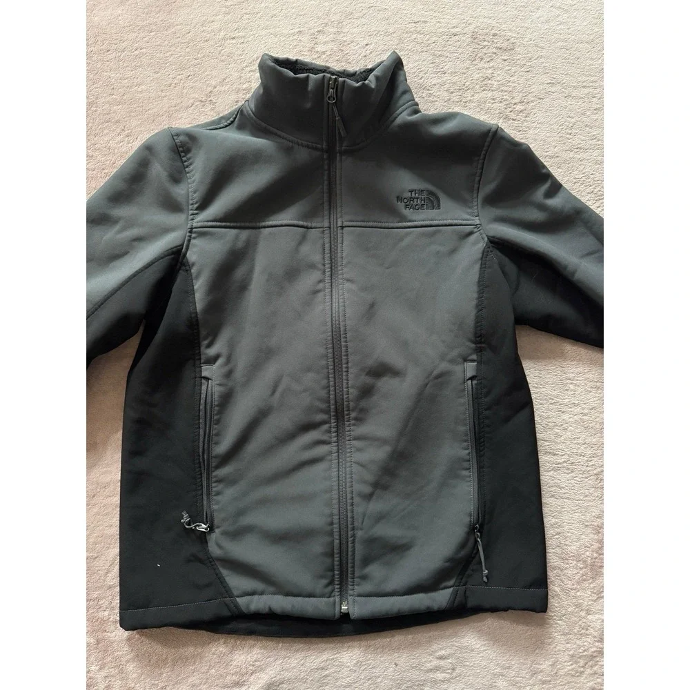The North Face Jacket Mens‎ Black Fleece Lined Windwall Mock Neck Full Zip Sz S